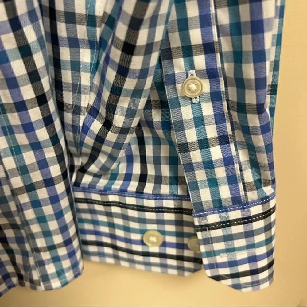 Banana Republic plaid cotton button down shirt L